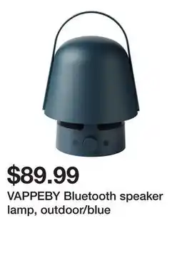 Ikea VAPPEBY Bluetooth speaker lamp, outdoor/blue offer
