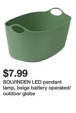 Ikea SOLVINDEN LED pendant lamp, beige battery operated/outdoor globe offer
