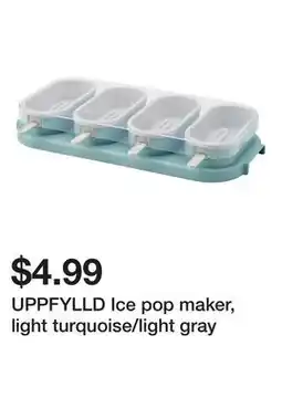 Ikea UPPFYLLD Ice pop maker, light turquoise/light gray offer