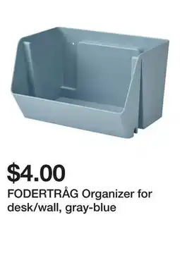 Ikea FODERTRÅG Organizer for desk/wall, gray-blue offer