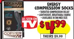Ollie's COPPER ENERGY COMPRESSION SOCKS offer