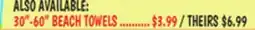 Ollie's 30-60 BEACH TOWELS offer