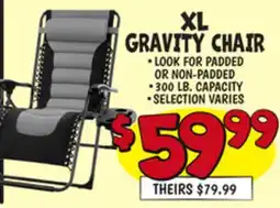 Ollie's XL GRAVITY CHAIR offer