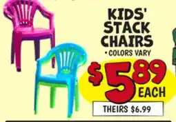 Ollie's KIDS' STACK CHAIRS offer