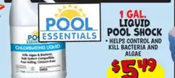Ollie's POOL ESSENTIALS 1 GAL. LIQUID POOL SHOCK offer