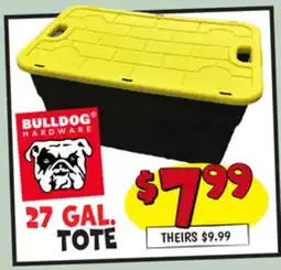 Ollie's BULLDOG 27 GAL. TOTE offer