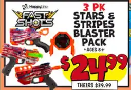 Ollie's 3 PK STARS & STRIPES BLASTER PACK offer
