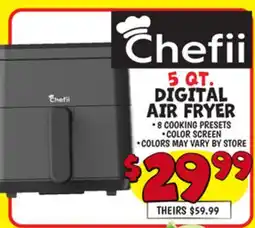 Ollie's Chefii 5 QT. DIGITAL AIR FRYER offer