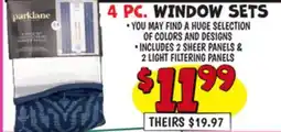 Ollie's 4 PC. WINDOW SETS offer