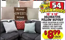 Ollie's 18 X 18 DECORATIVE PILLOW BUYOUT offer