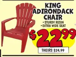 Ollie's KING ADIRONDACK CHAIR offer