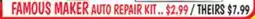 Ollie's FAMOUS MAKER AUTO REPAIR KIT offer