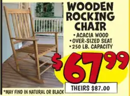 Ollie's WOODEN ROCKING CHAIR offer