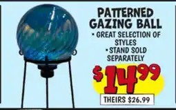 Ollie's PATTERNED GAZING BALL offer