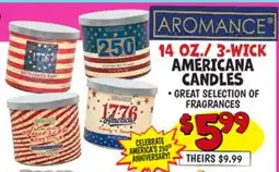 Ollie's AROMANCE 14 OZ./3-WICK AMERICANA CANDLES offer