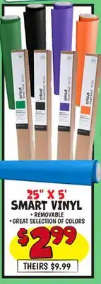 Ollie's cricut 25 X 5' SMART VINYL offer