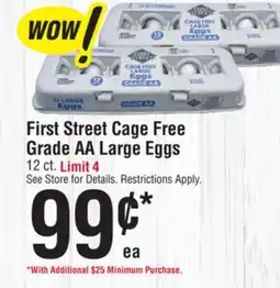 Smart & Final First Street Cage Free Grade AA Large Eggs offer
