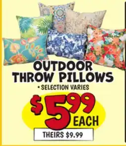 Ollie's OUTDOOR OUTDOOR THROW PILLOWS offer