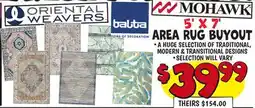 Ollie's 5' X 7' AREA RUG offer
