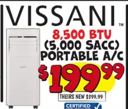 Ollie's VISSANI 8,500 BTU (500 SACC) PORTABLE A/C offer