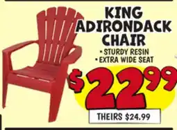 Ollie's KING KING ADIRONDACK ADIRONDACK CHAIR offer