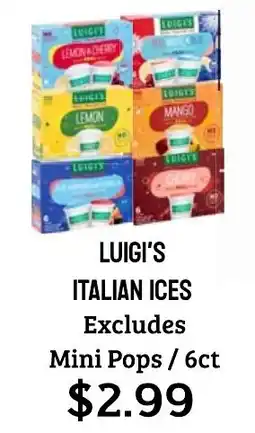 Seven Mile Market Luigi's italian ices offer