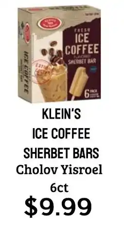 Seven Mile Market Klein's ice coffee sherbet bars offer