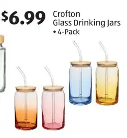 Aldi Crofton Glass Drinking Jars offer