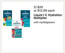 Walgreens Liquid I.V. Hydration Multiplier offer