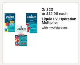 Walgreens Liquid I.V. Hydration Multiplier offer