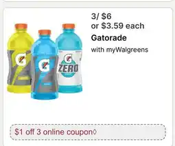 Walgreens Gatorade offer