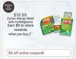 Walgreens Zyrtec Allergy Relief offer