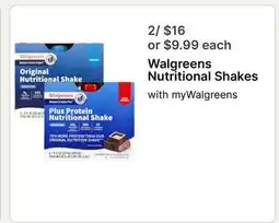 Walgreens Walgreens Nutritional Shakes offer