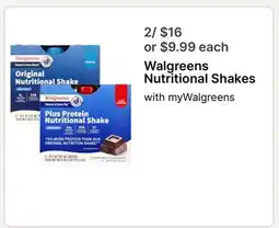 Walgreens Walgreens Nutritional Shakes offer
