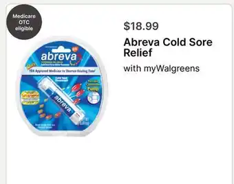 Walgreens Abreva Cold Sore Relief offer