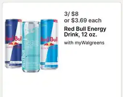 Walgreens Red Bull Energy Drink, 12 oz offer