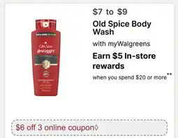 Walgreens Old Spice Body Wash offer