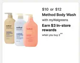 Walgreens Method Body Wash offer