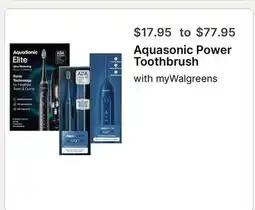 Walgreens Aquasonic Power Toothbrush offer