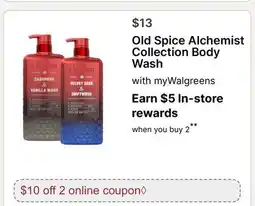 Walgreens Old Spice Alchemist Collection Body Wash offer
