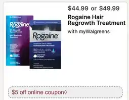 Walgreens Rogaine Hair Regrowth Treatment offer