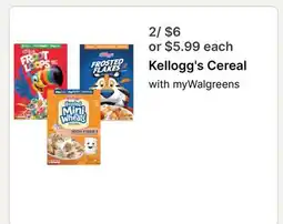 Walgreens Kellogg's Cereal offer