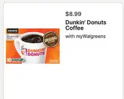 Walgreens Dunkin' Donuts Coffee offer