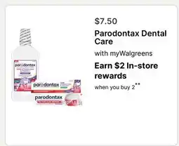 Walgreens Parodontax Dental Care offer