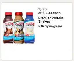 Walgreens Premier Protein Shakes offer