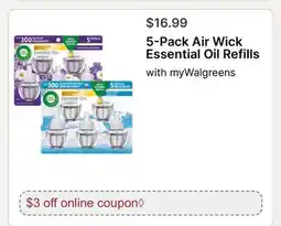 Walgreens 5-Pack Air Wick Essential Oil Refills offer