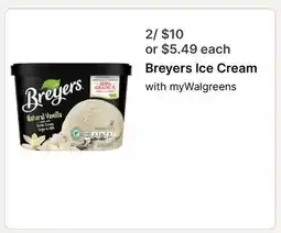 Walgreens Breyers Ice Cream offer