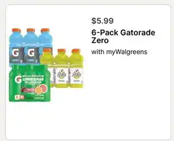 Walgreens 6-Pack Gatorade Zero offer