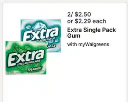Walgreens Extra Single Pack Gum offer