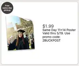 Walgreens Same Day 11×14 Poster offer